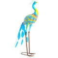 Peacock Metal Garden Statue with Stakes 83cm - Multicolour