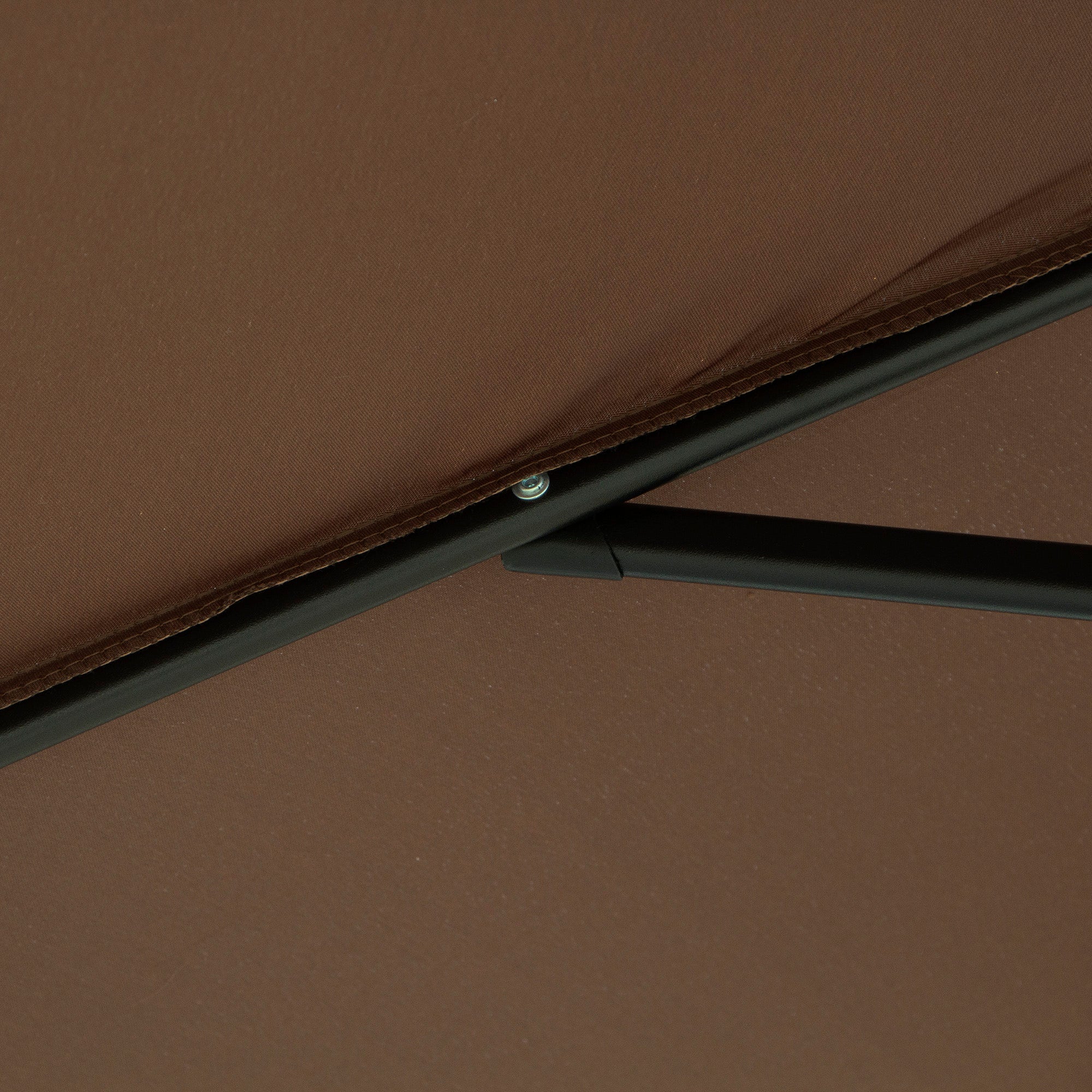 3(m) Tilting Parasol Garden Umbrellas, Outdoor Sun Shade with 8 Ribs, Tilt and Crank Handle for Balcony, Bench, Garden, Coffee