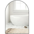 50 x 70cm Arched Home Mirror with Black Powder-Coated Frame - Black