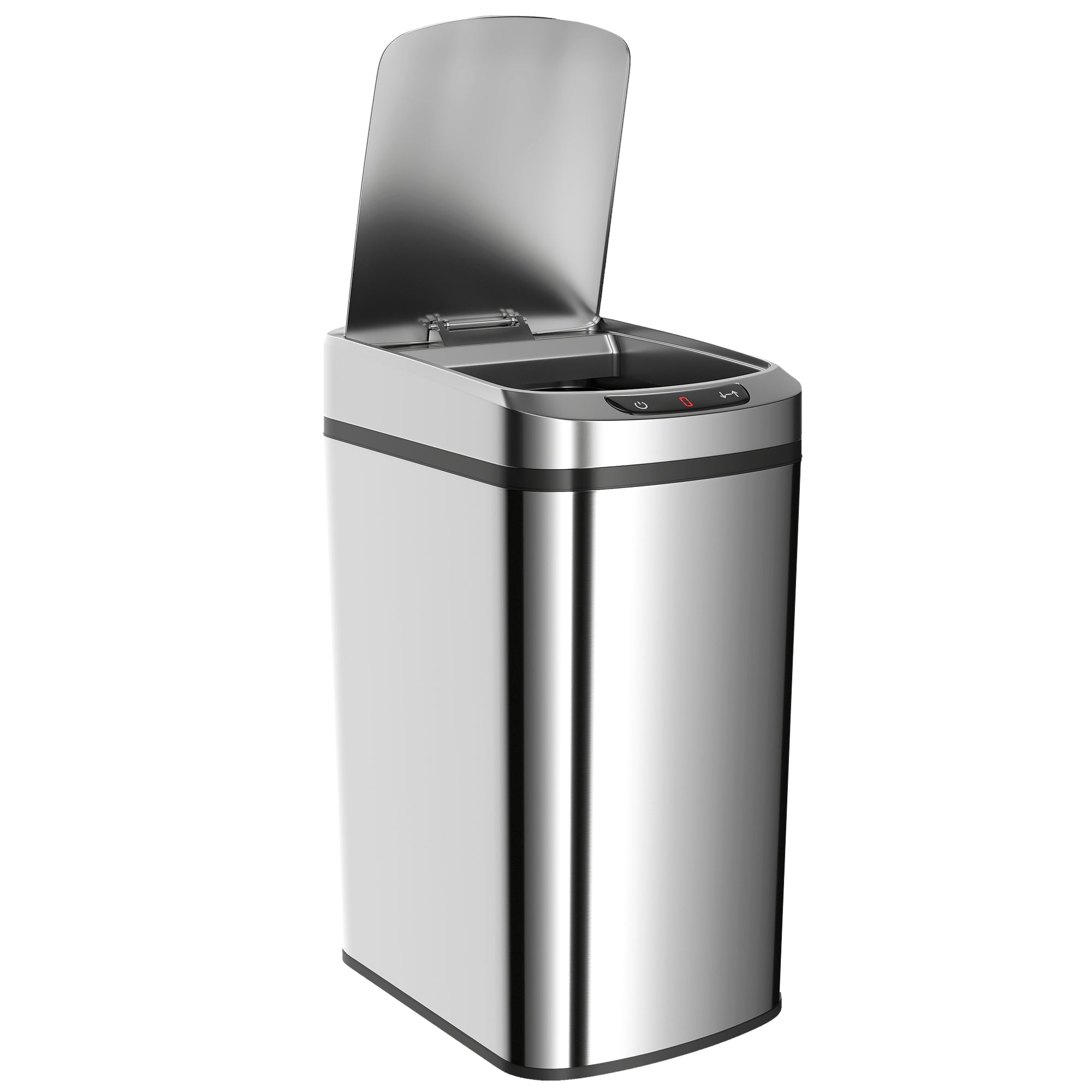 12L Sensor Bin, Automatic Touchless Motion Sensor Kitchen Bin with Fingerprint Resistant Stainless Steel, Silver