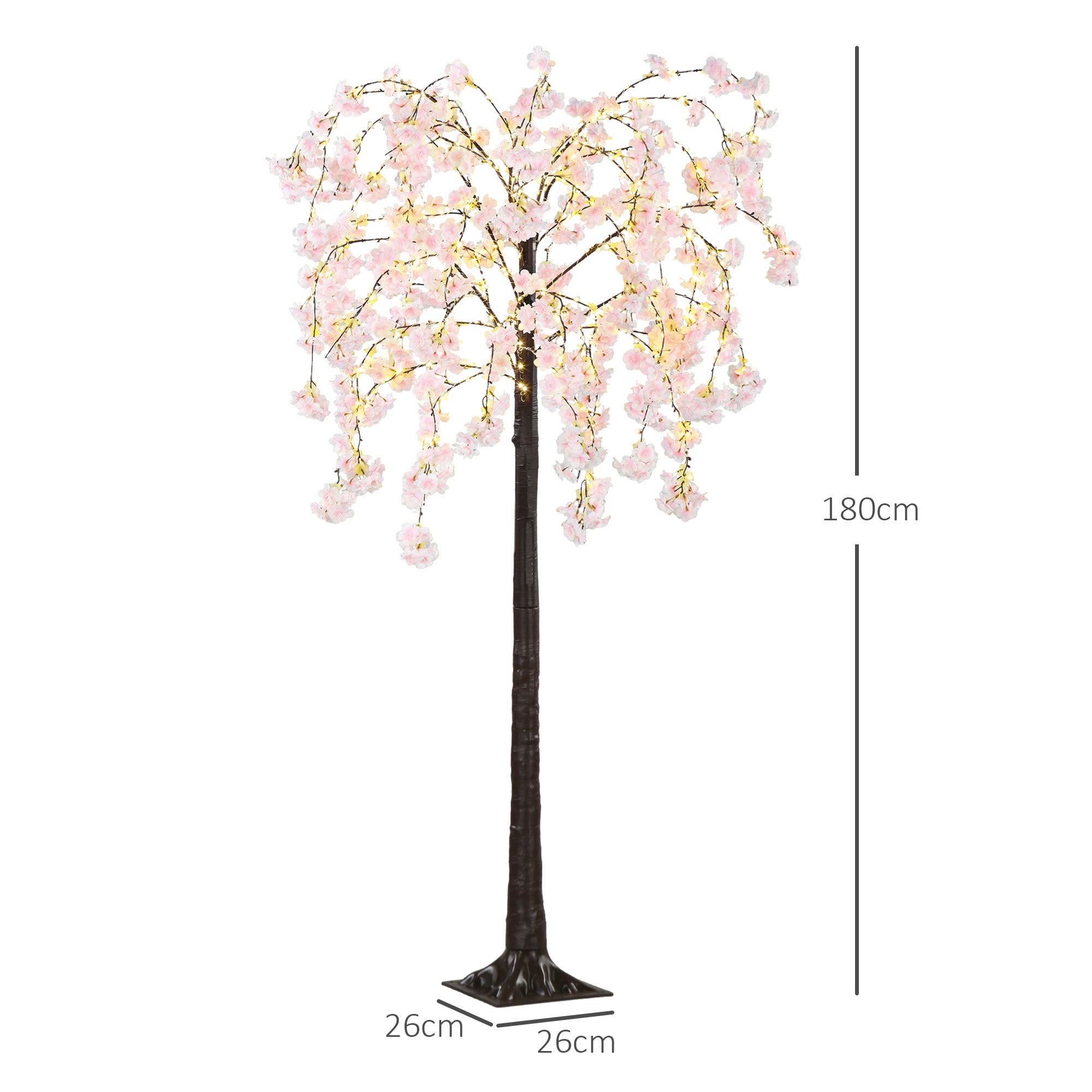 450 LED Light Decorative Artificial Blossom Tree - Pink