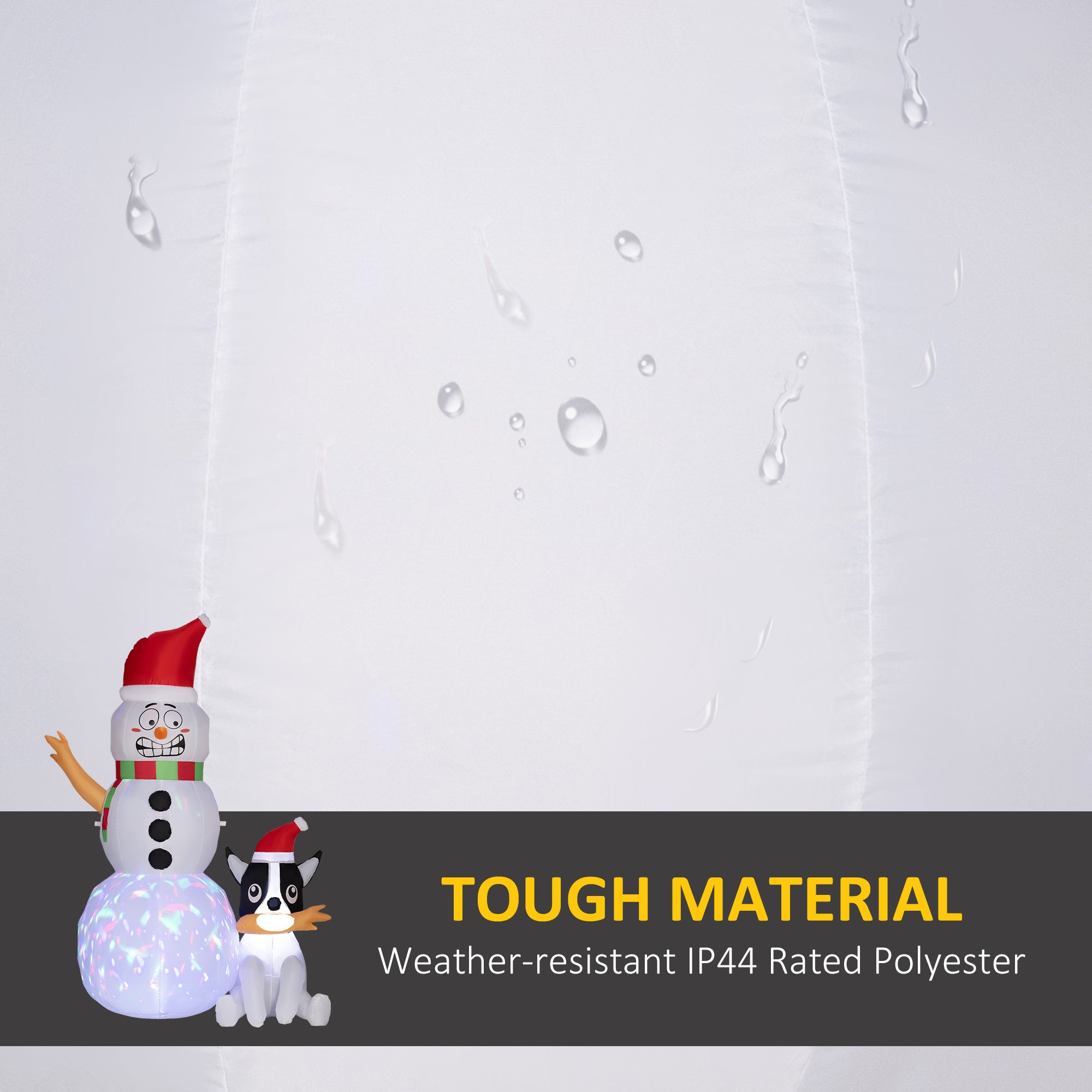 6.2ft Inflatable Santa with Dog Decoration