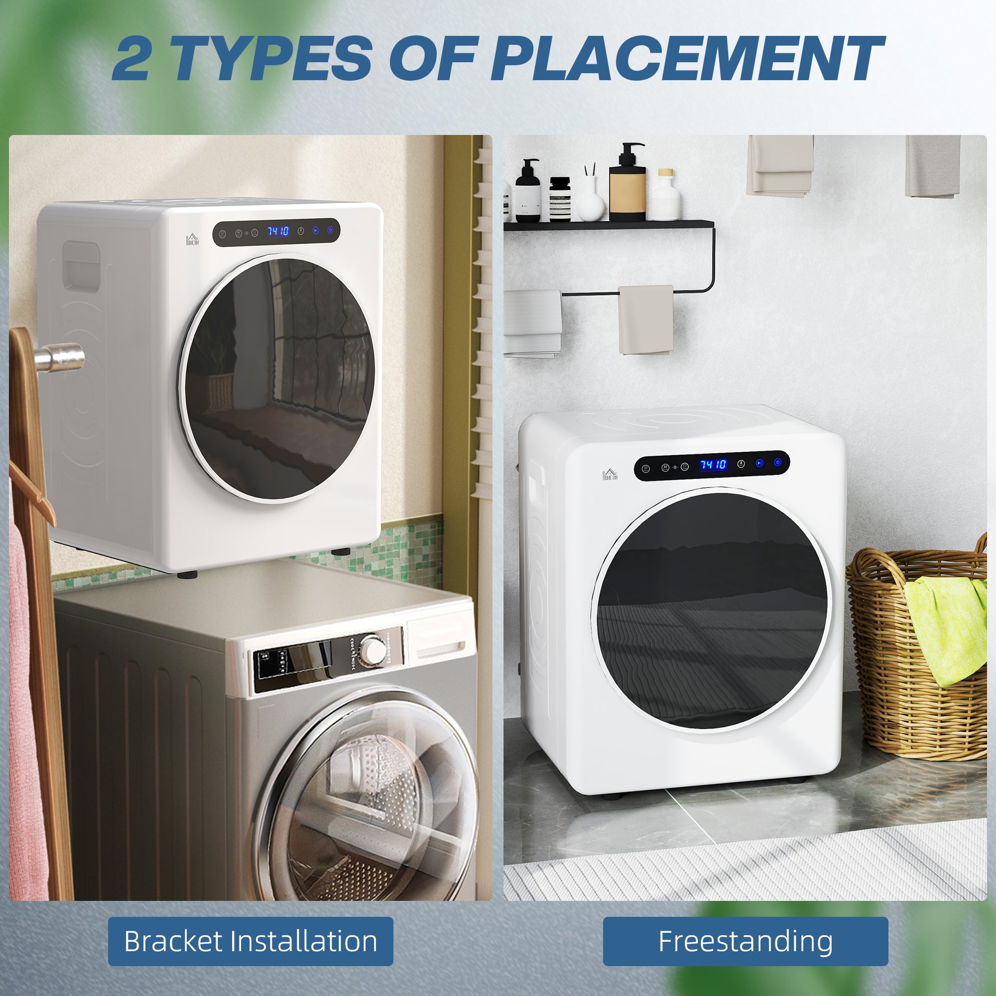 4kg Compact 40-60℃ Tumble Dryer - White