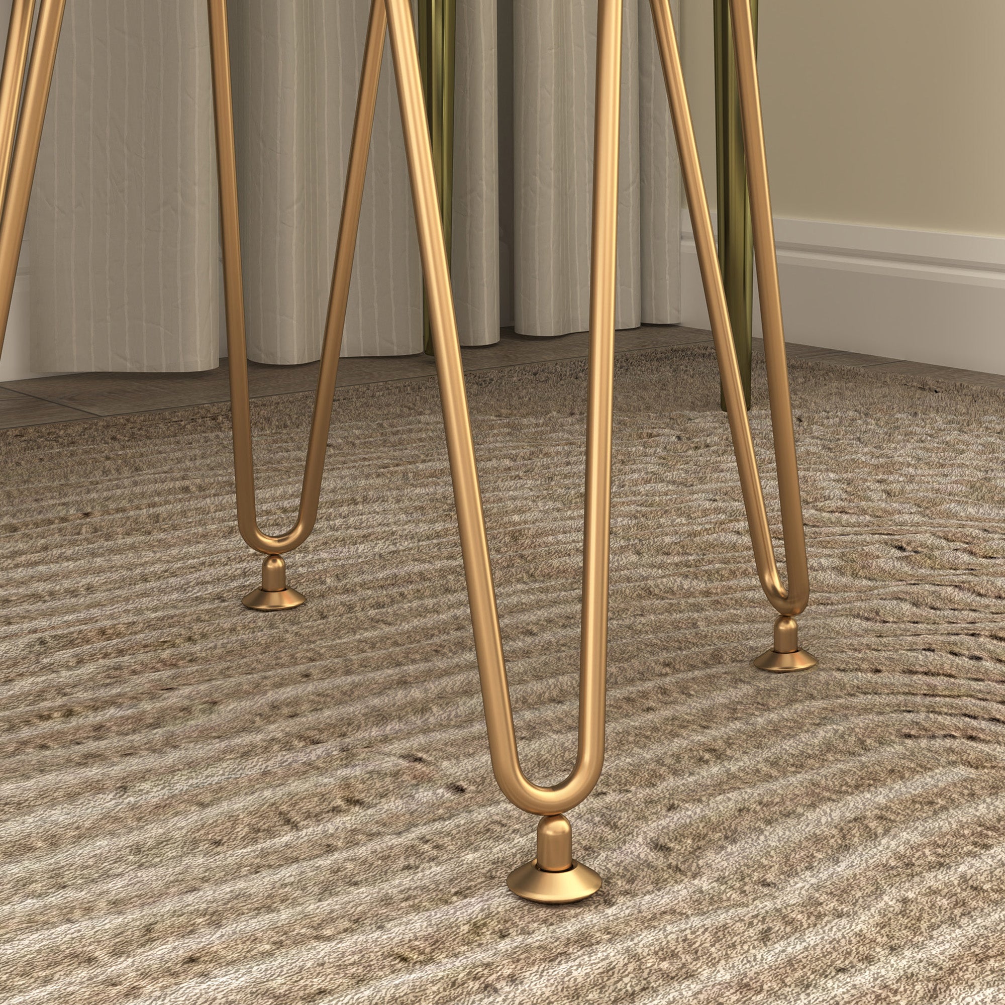 5L Velvet-Feel Storage Ottoman - Green