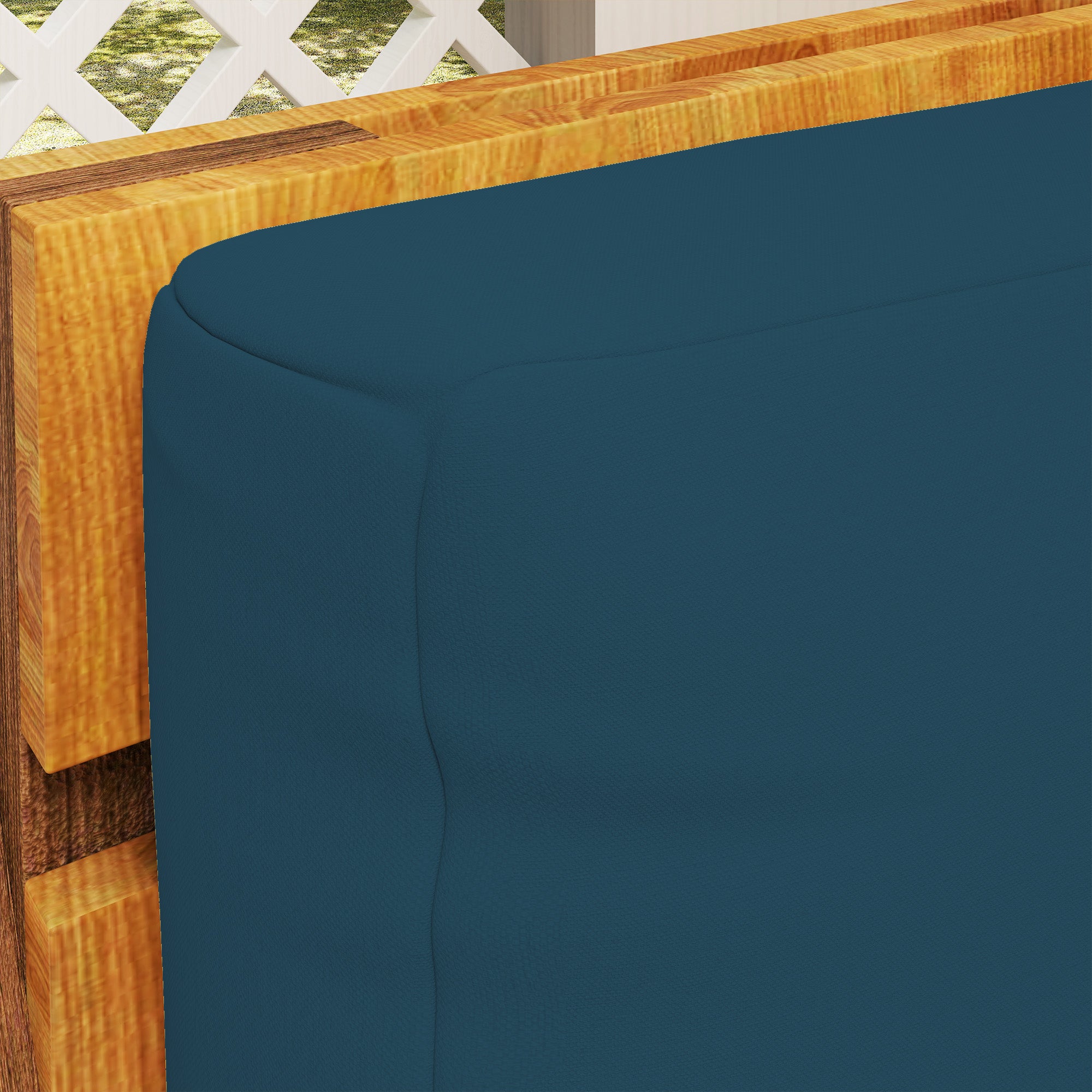 2 Seater Outdoor Pallet Furniture Cushions 20cm Thick UPF20+ 220gsm Fabric - Navy Blue
