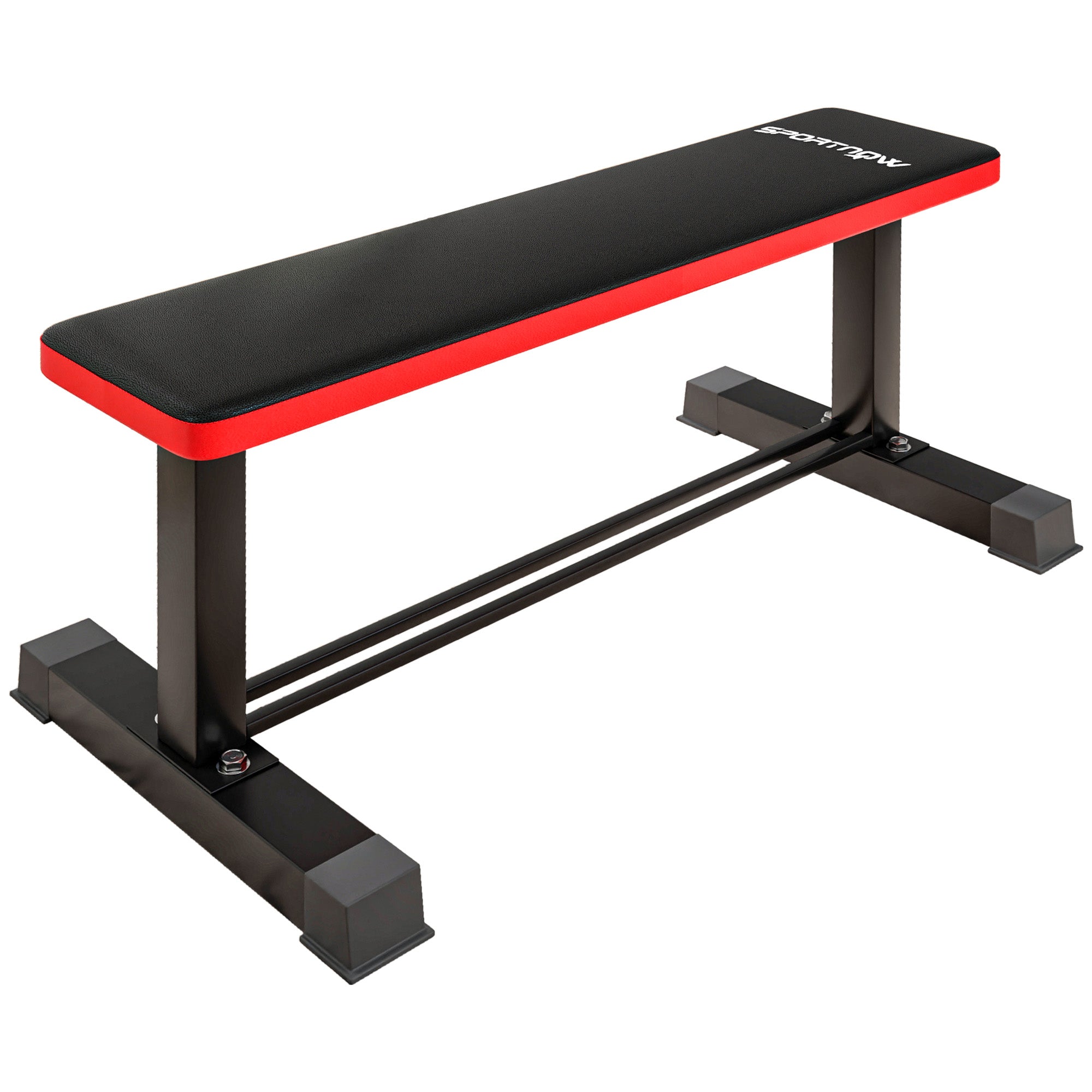 Flat Weight Bench, 300KG Weight Capacity Workout Bench with Dumbbell Rack