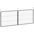 2 Piece 60cm High Dog Pen Expansion Pack with 3 Stakes for Small Dogs - Grey