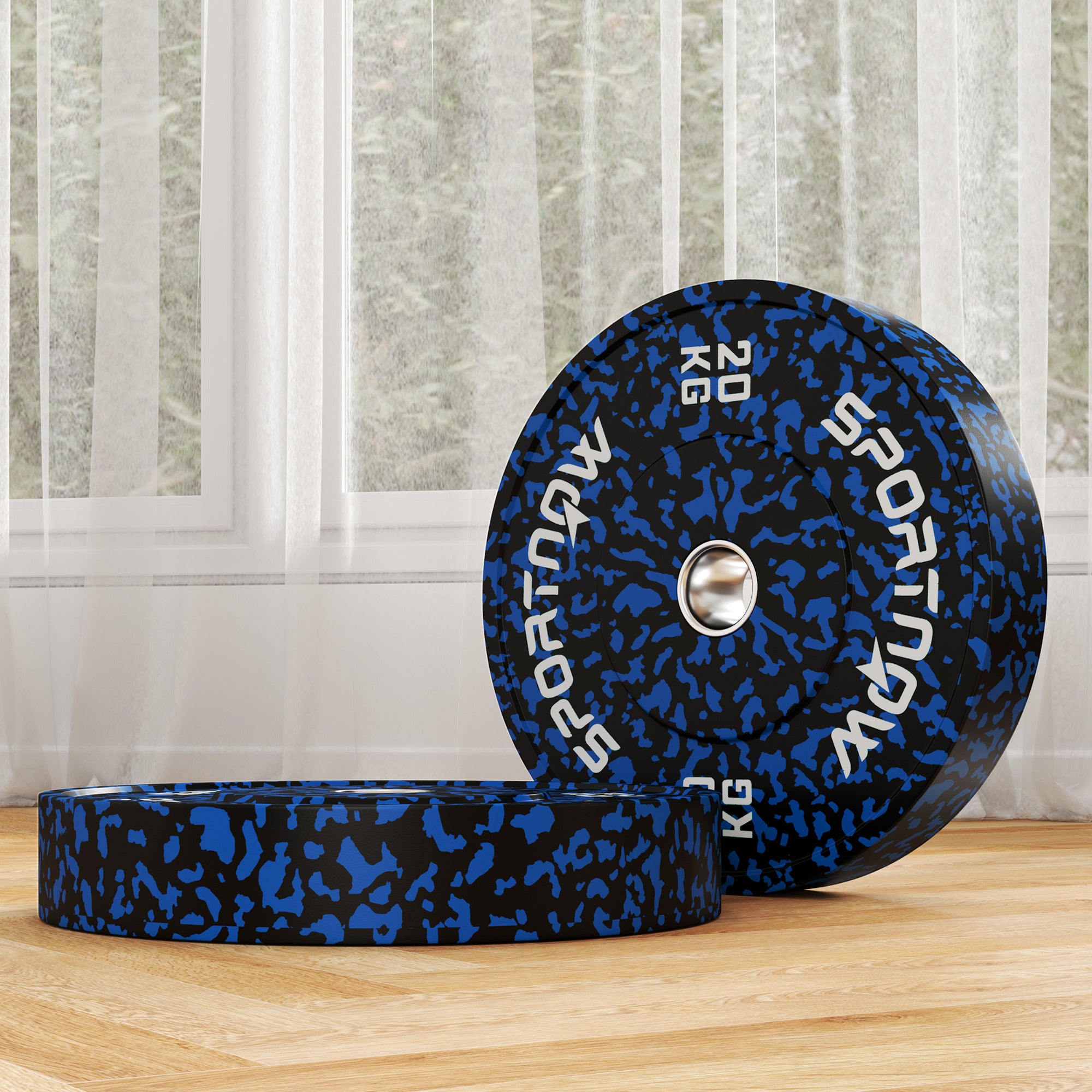 Olympic Weight Plates Set, Solid Rubber Bumper Plates Weights Discs with 2"/5cm Holes, for Home Gym Weight Lifting Strength Training, 2 x 20kg