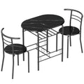 Three-Piece Compact Dining Set - Black