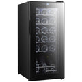 18 Bottle Freestanding Wine Cooler with Temperature Control - Black