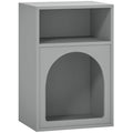 Bedside Table with 2 Open Compartments - Grey