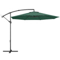 3 m Overhanging Cantilever Parasol, with Cross Base - Dark Green