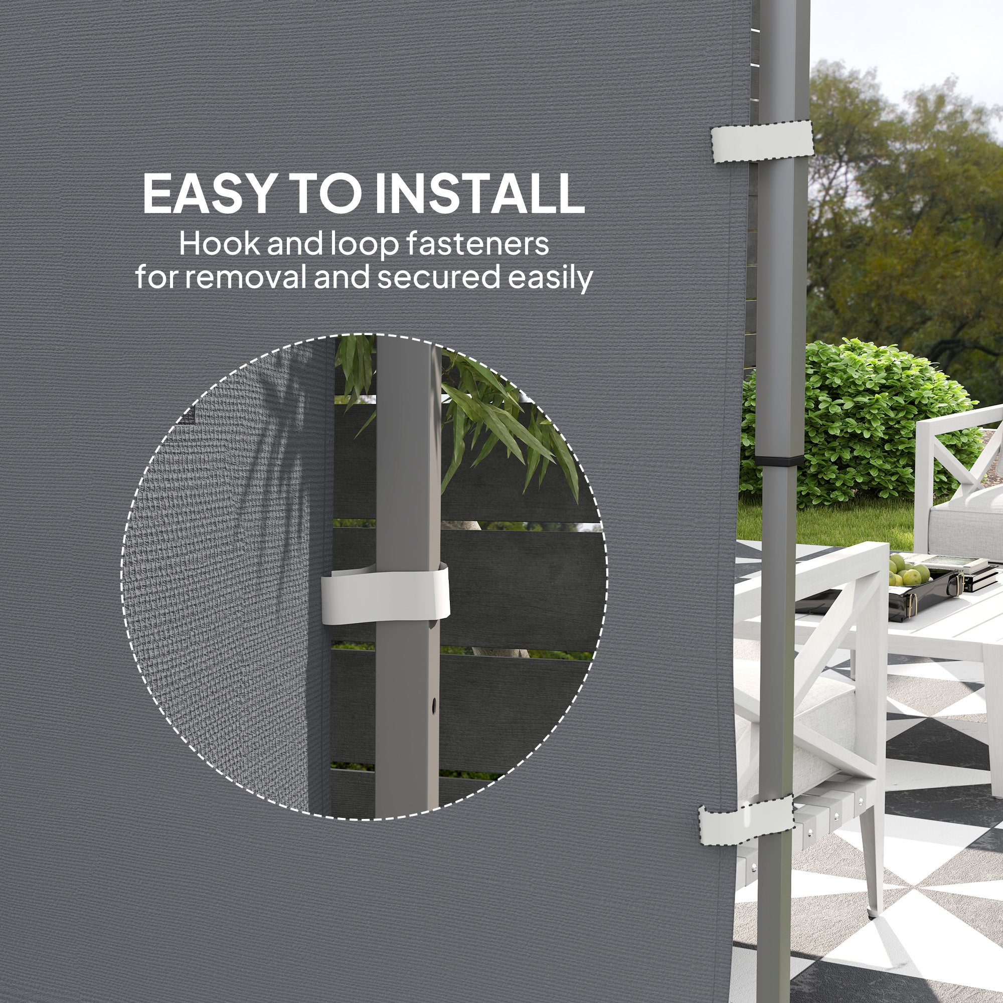 Replacement Gazebo Sidewall 195 x 295cm Oxford Fabric - Grey