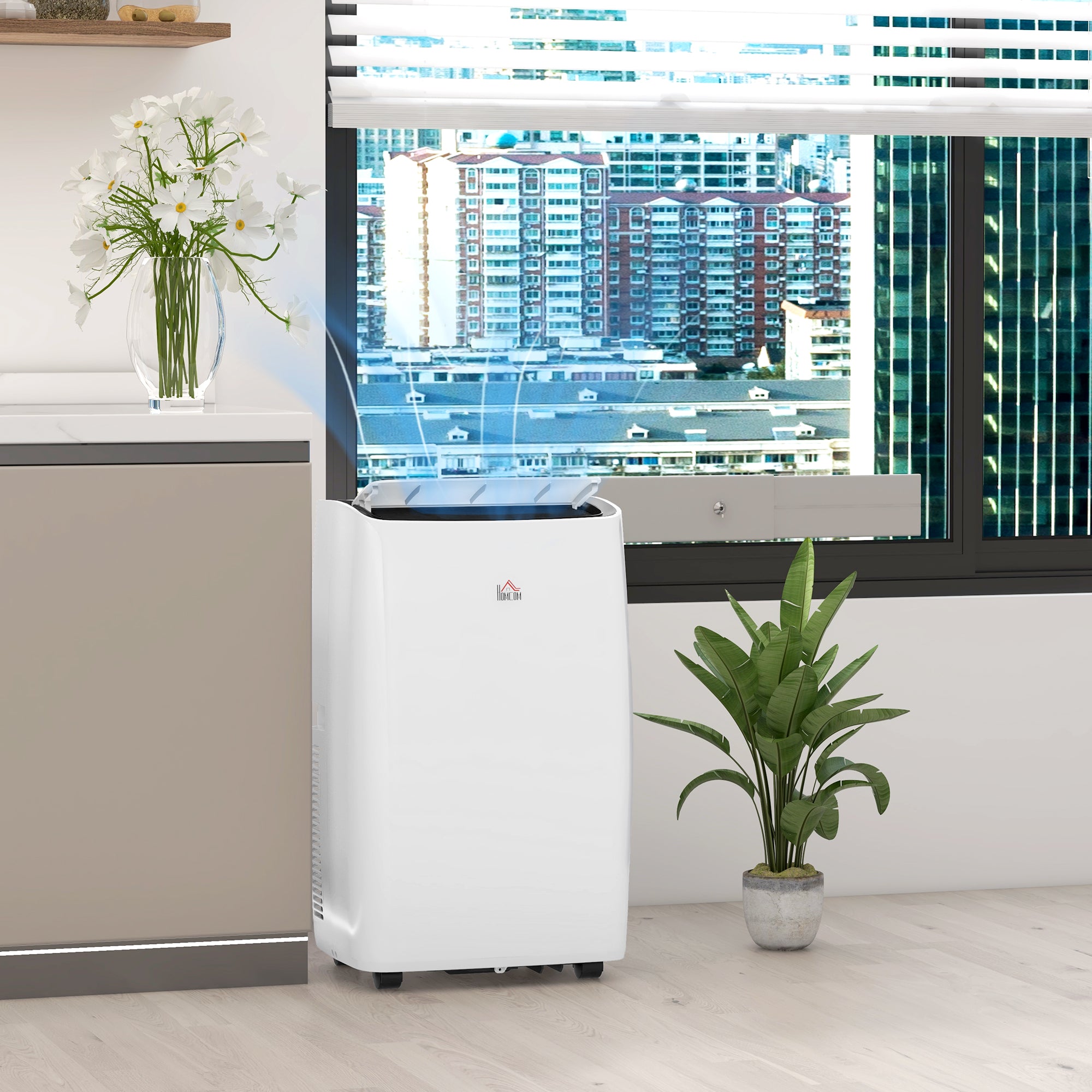 14,000 BTU Mobile Air Conditioner, with LED Screen - White