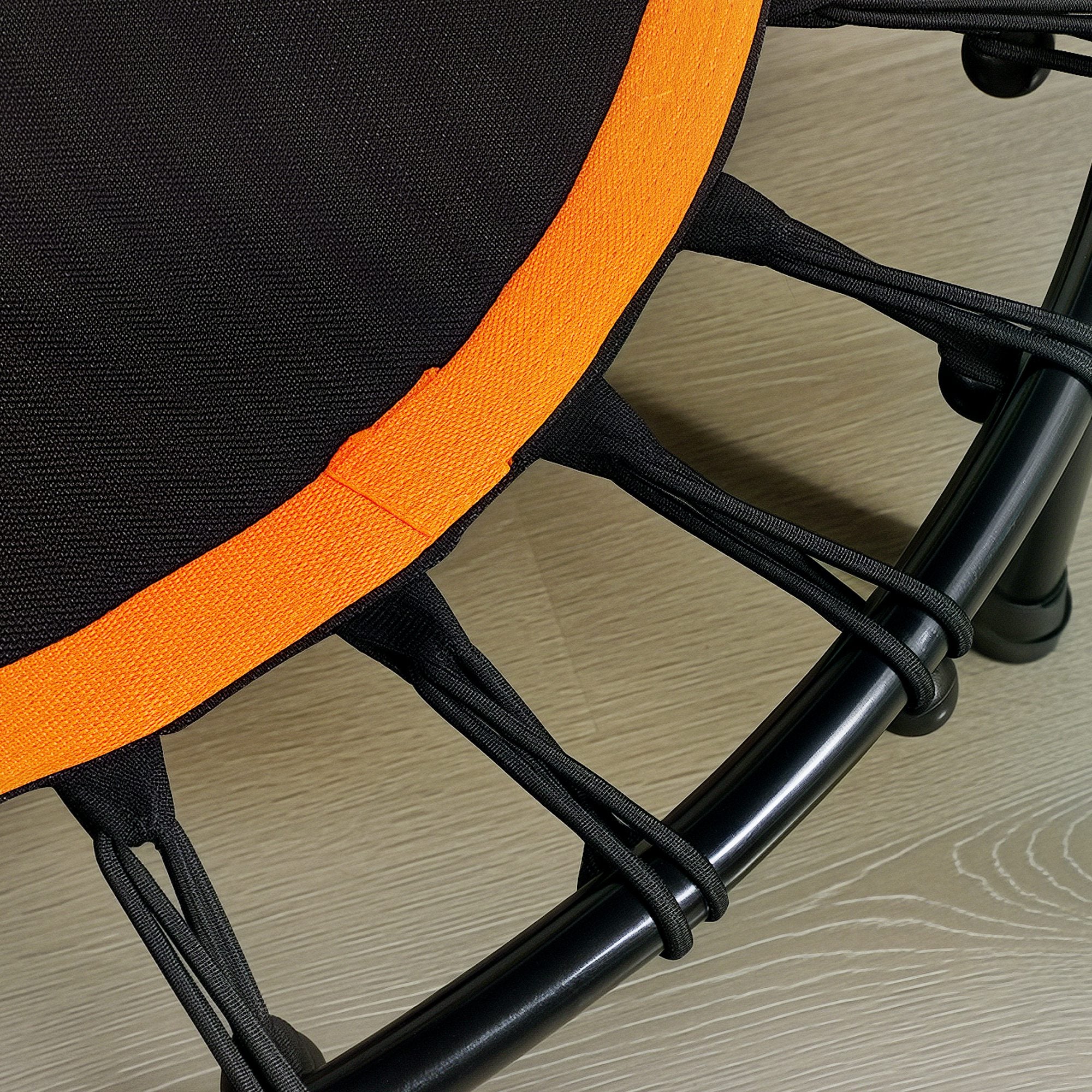 40" Fitness Trampoline with Adjustable Handle, Rebounder Trampoline Mini Jumper for Indoor Exercise Workout, Support Up to 100kg, Orange