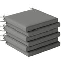 Set of 6 Outdoor Seat Cushions with Machine Washable Cover, Water Repellent Seat Cushions Dark Grey