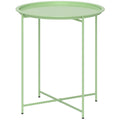 Steel Removable Tray Top Garden Table with Foldable Legs - Green