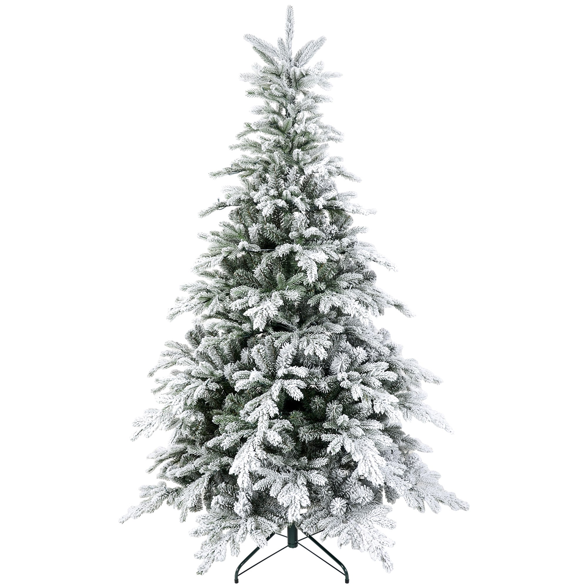 5ft Bushy Snow-Flocked Artificial Christmas Tree, with LED Lights