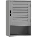 Bathroom Cabinet, Wall Mounted Storage Cabinet with Adjustable Shelves, 40 x 20 x 60 cm, Grey