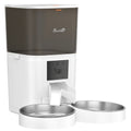 Automatic Cat Feeder for 2 Cats with HD Camera，2.4G & 5G WiFi Pet Food Dispenser 6L APP Control