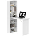 Three-Part Work Desk with Storage and Writing Board - White