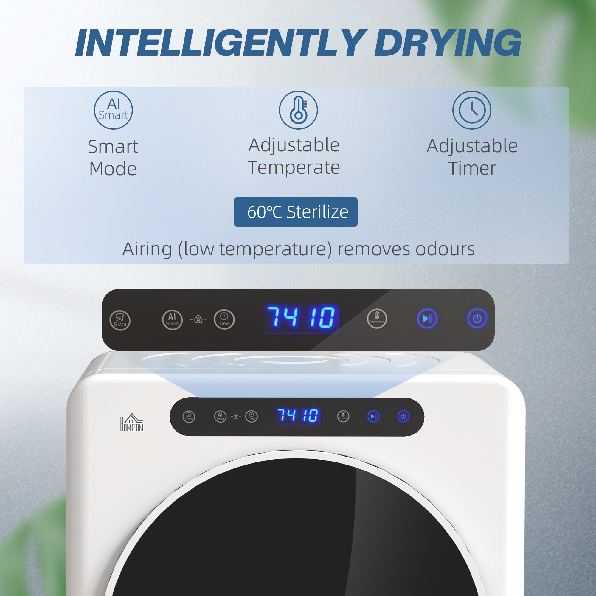 4kg Compact 40-60℃ Tumble Dryer - White