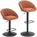 Set of Two Relaxed Tub Bar Stools - Orange