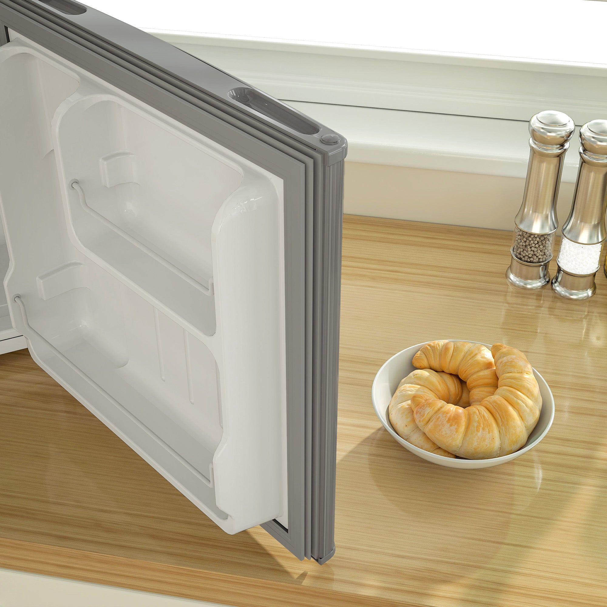 46 Litre Lockable Countertop Fridge - Grey