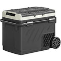 49L Compressor Car Fridge Freezer, Dual Zone Camping Refrigerator with App Control, Telescopic Handle, -20℃-20℃