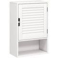 Bathroom Cabinet, Wall Mounted Storage Cabinet with Adjustable Shelves, 40 x 20 x 60 cm, White