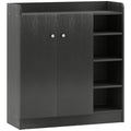 Shoe Storage Cabinet with Adjustable Shelves - Black