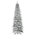 6ft Snow-Covered Unlit Artificial Christmas Tree - Green