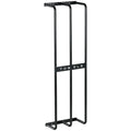 Six Large Wall-Mounted Towel Holder with Mounting Accessories - Black