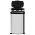 30L Stainless Steel Motion Sensor Bin with Lid - Silver Tone