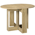 Space-saving Folding Drop Leaf Dining Table for Small Spaces - Oak