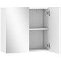 Double-Door Bathroom Mirror Cabinet - White