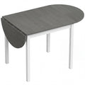 4-6 Person Wooden Drop-Leaf Table - Grey