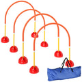 4 Piece Adjustable Dog Agility Training Equipment with Carry Bag - Orange