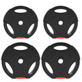 Weight Plates Set, with Two 7.5kg and Two 5kg weights, Black
