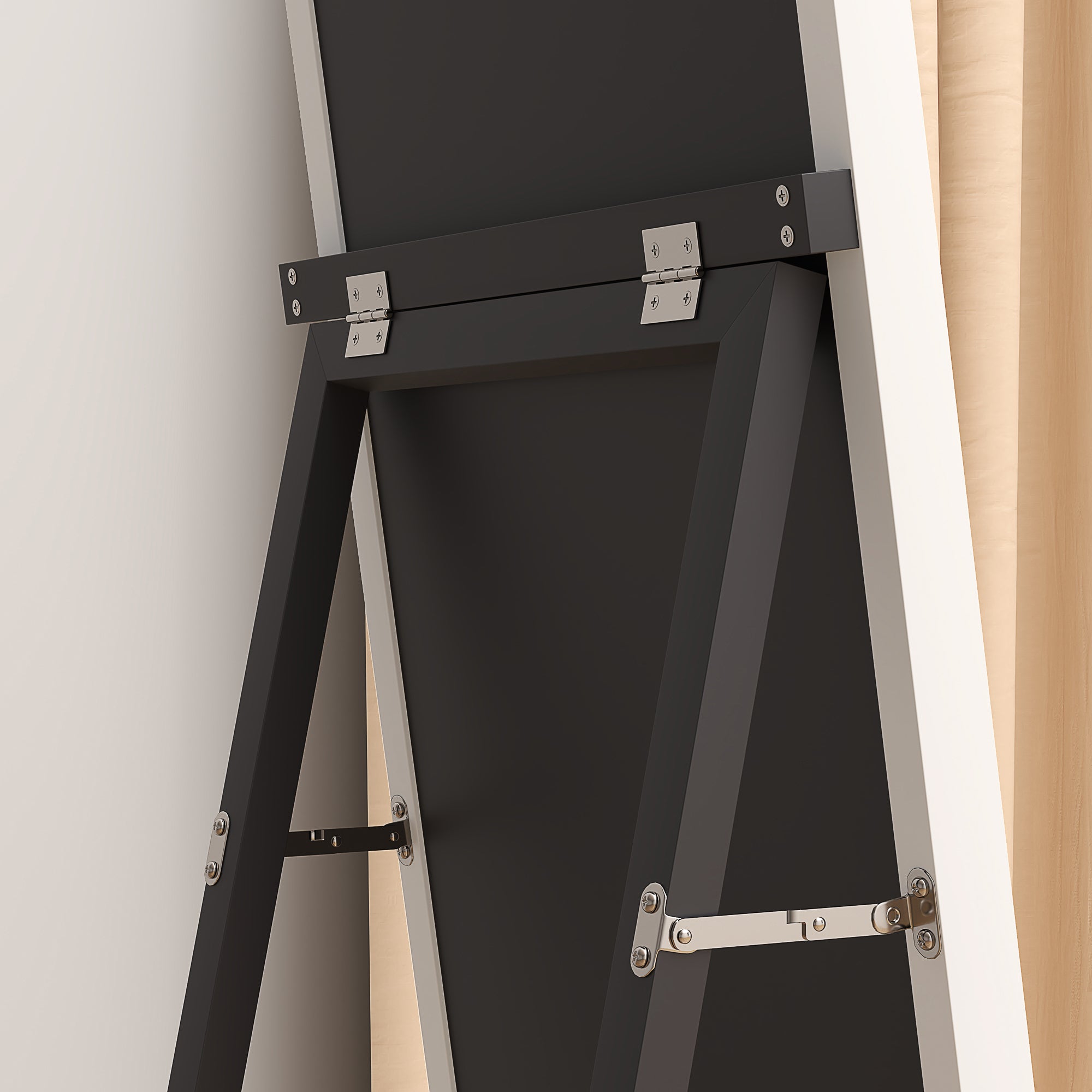 Full Length Mirror, 37 x 157cm Wall Mounted, Leaning, Free Standing Mirror, Framed Full Body Mirror for Living Room, Bedroom, White