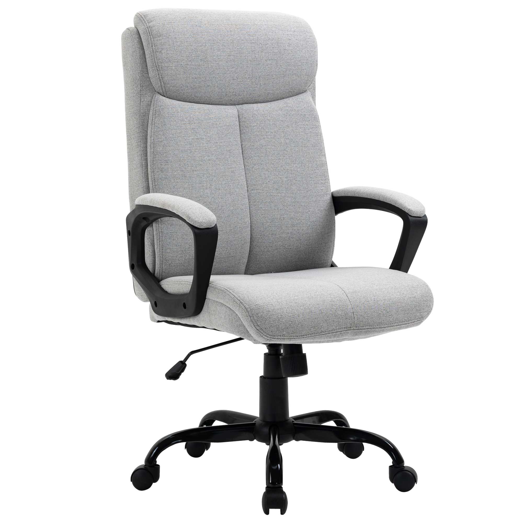 High Back Home Office Chair Swivel Computer Chair Adjustable Height, Light Grey