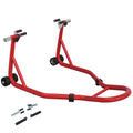 Rear Motorcycle Paddock Stand with U & L-Shaped Adapters for 10