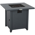 Rattan Style Propane Fire Pit Table 40000 BTU Burner - Grey