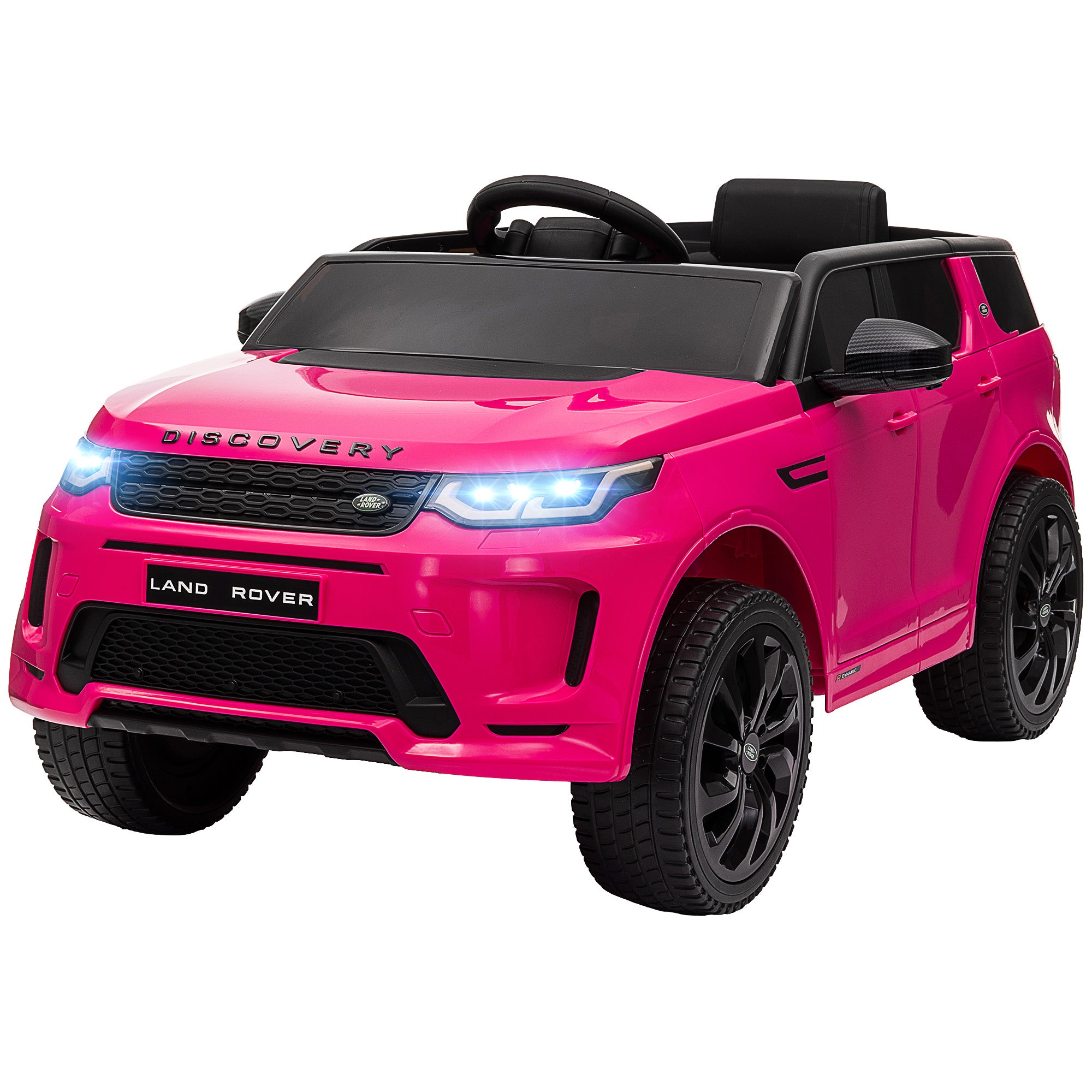 Land Rover Discovery Sport Licensed 12V Kids Ride on Car w/ Remote Control, Lights Music Horn, for 3-6 Years Pink