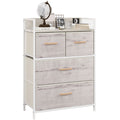Rustic Chest of Four Fabric Drawers - Black