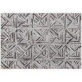 Modern Area Rug, Triangle Pattern Non-Slip Washable Rug, Chenille Floor Carpet for Living Room, Bedroom, Dining Room, Home Office, 230 x 160 cm, Brown