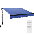 2.5 x 2m Electric Retractable Awning with LED Light - Blue