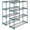 4-Tier Plant Stand Indoor Outdoor, Set of 2 Metal Plant Shelf with Rack Buckles for Easy Assembly, Flower Display Rack