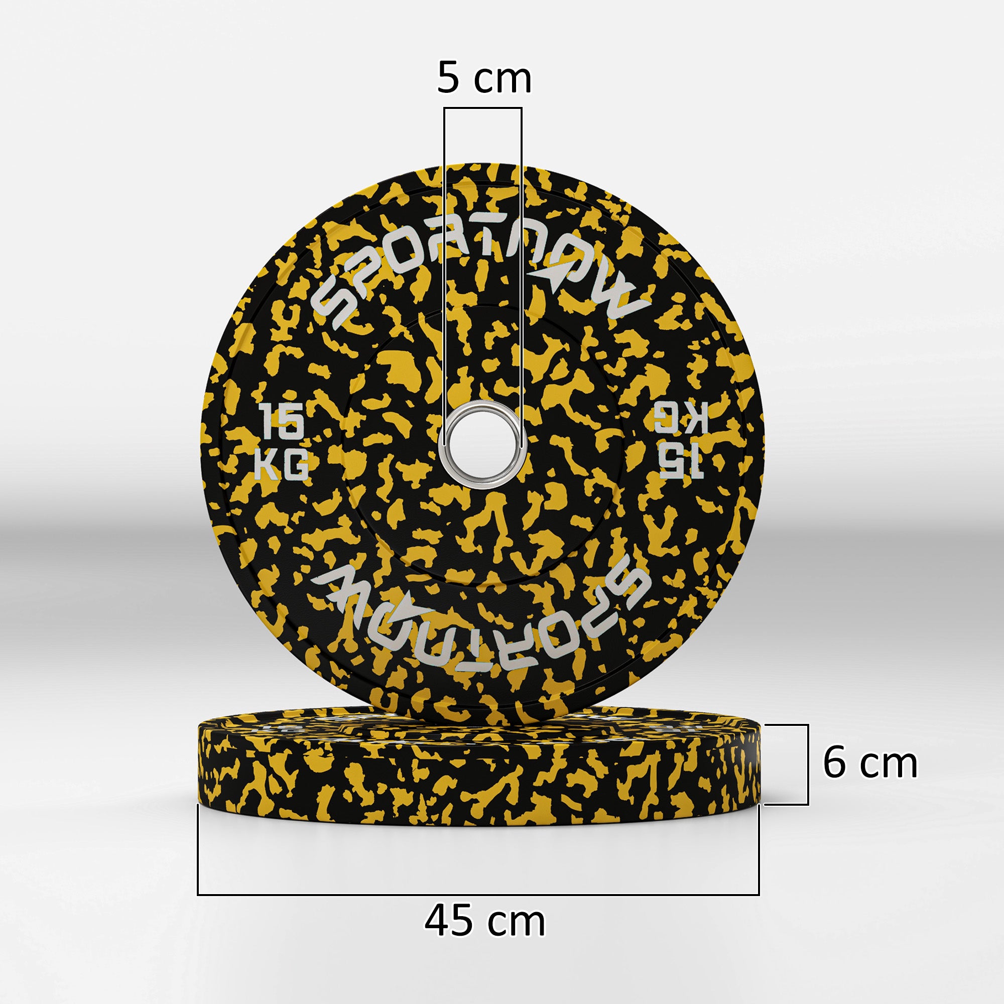 Olympic Weight Plates Set, Solid Rubber Bumper Plates Weights Discs with 2"/5cm Holes, for Home Gym Weight Lifting Strength Training, 2 x 15kg