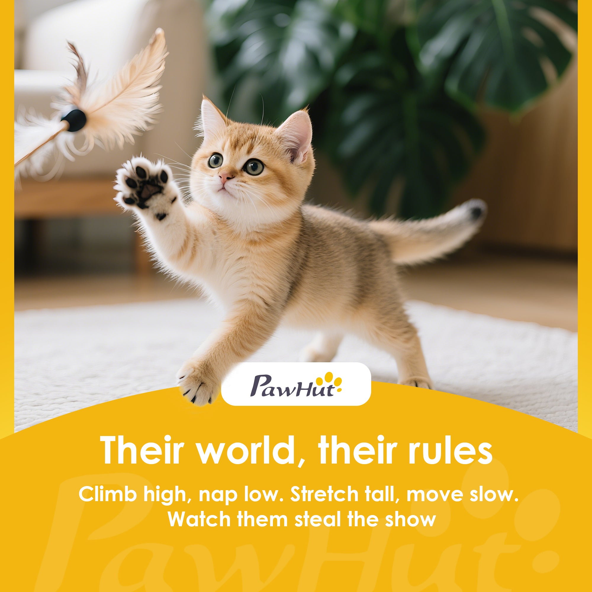 Cat Tree, 192 cm Large Multi-Level Cat Tower for Indoor Kittens with 8 Scratching Posts, 3 Plush Beds, 2 Hammocks
